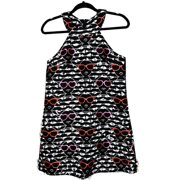 Hutch Dresses & Skirts - Anthropologie HUTCH Sunglass Shift Dress Embroidered Faces Size XSP
